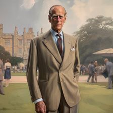 AI IMAGE - Portrait of Prince Philip, Duke of Edinburgh, 2000s, (2023). Creator: Heritage Images