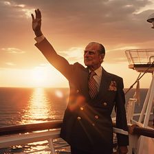 AI IMAGE - Portrait of Prince Philip, Duke of Edinburgh, 2000s, (2023). Creator: Heritage Images