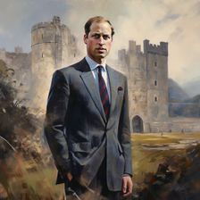 AI IMAGE - Portrait of Prince William, Prince of Wales, 2010s, (2023). Creator: Heritage Images