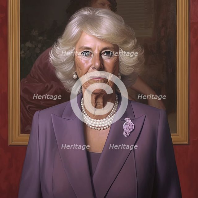 AI IMAGE - Portrait of Queen Camilla, 2023. Creator: Heritage Images.