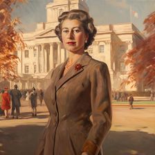 AI IMAGE - Portrait of Queen Elizabeth II, 1950s, (2023). Creator: Heritage Images
