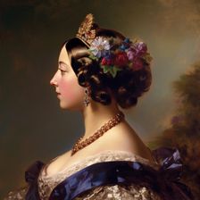 AI IMAGE - Portrait of Queen Victoria, 1840s, (2023). Creator: Heritage Images