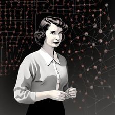 AI IMAGE - Portrait of Rosalind Franklin, 1940s, (2023). Creator: Heritage Images