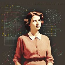AI IMAGE - Portrait of Rosalind Franklin, 1940s, (2023). Creator: Heritage Images