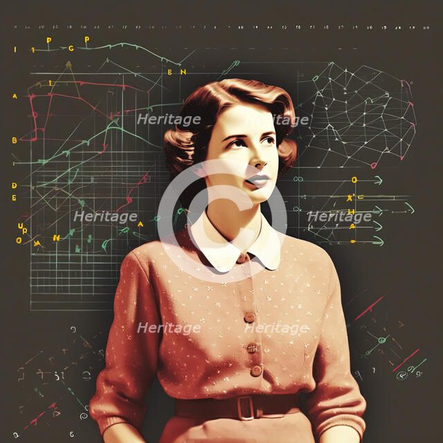 AI IMAGE - Portrait of Rosalind Franklin, 1940s, (2023). Creator: Heritage Images.
