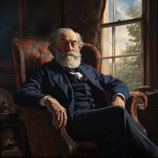 AI IMAGE - Portrait of Walt Whitman, 1880s, (2023). Creator: Heritage Images