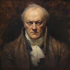AI Image - Portrait of William Blake, 1800s, (2023). Creator: Heritage Images