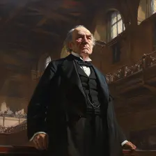 AI IMAGE - Portrait of William Ewart Gladstone, 1890s, (2023). Creator: Heritage Images