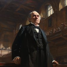 AI IMAGE - Portrait of William Ewart Gladstone, 1890s, (2023). Creator: Heritage Images