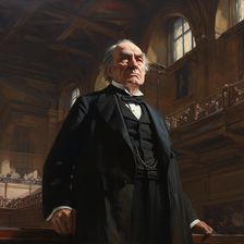 AI IMAGE - Portrait of William Ewart Gladstone, 1890s, (2023). Creator: Heritage Images