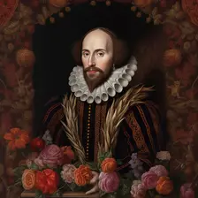 AI IMAGE - Portrait of William Shakespeare, 1600s, (2023). Creator: Heritage Images