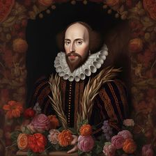AI IMAGE - Portrait of William Shakespeare, 1600s, (2023). Creator: Heritage Images