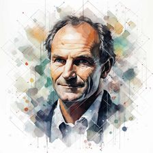 AI IMAGE - Portrait of Tim Berners-Lee, 2010s, (2023). Creator: Heritage Images