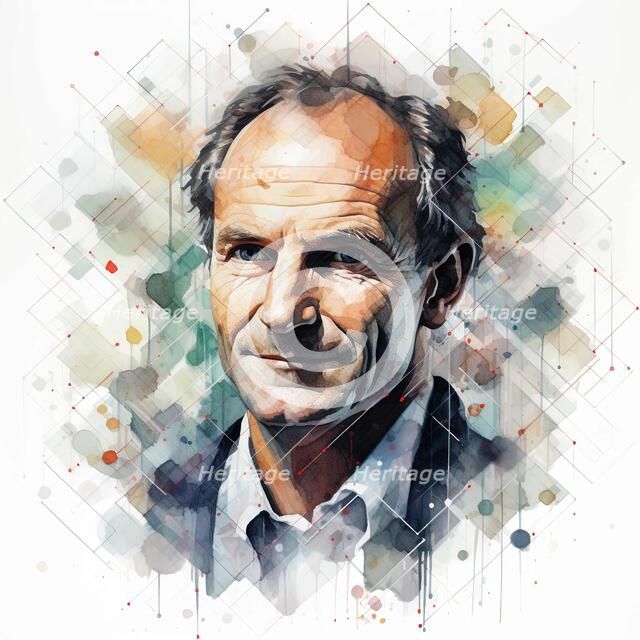 AI IMAGE - Portrait of Tim Berners-Lee, 2010s, (2023).  Creator: Heritage Images.