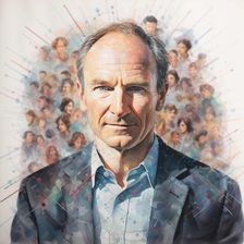 AI IMAGE - Portrait of Tim Berners-Lee, 2010s, (2023). Creator: Heritage Images