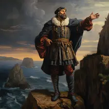 AI IMAGE - Portrait of Vasco da Gama, late 15th-early 16th century, (2023). Creator: Heritage Images