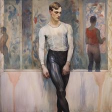 AI IMAGE - Portrait of Vaslav Nijinsky, 1920s, (2023). Creator: Heritage Images