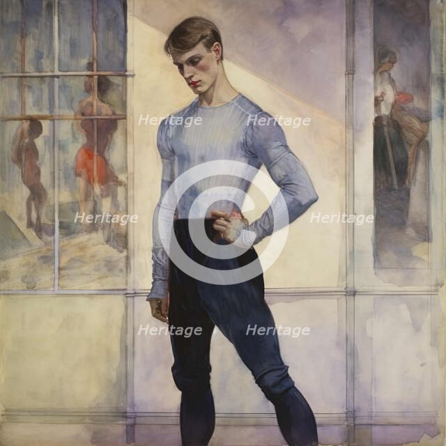 AI IMAGE - Portrait of Vaslav Nijinsky, 1920s, (2023).  Creator: Heritage Images.