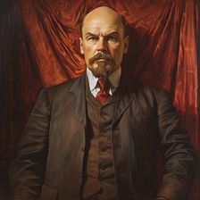 AI IMAGE - Portrait of Vladimir Lenin, 1910s, (2023). Creator: Heritage Images