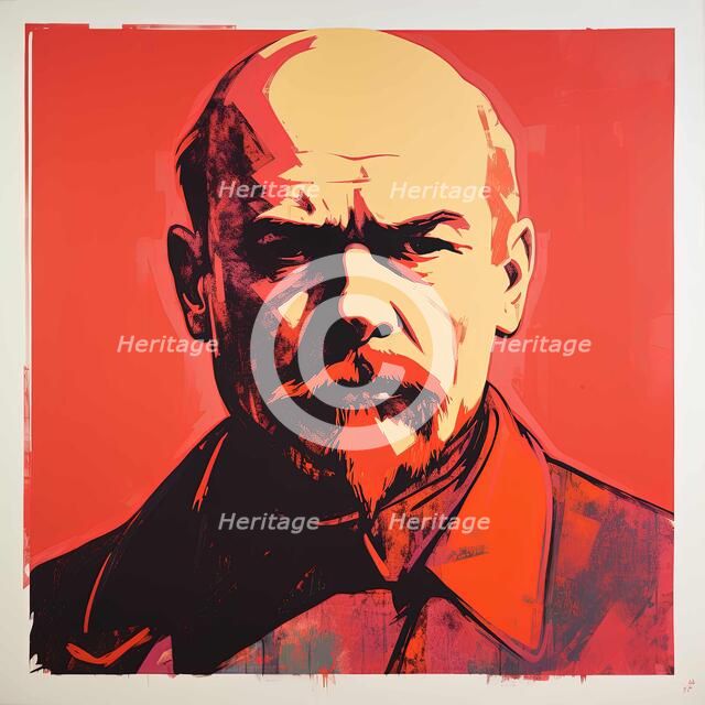 AI IMAGE - Portrait of Vladimir Lenin, 1910s, (2023). Creator: Heritage Images.