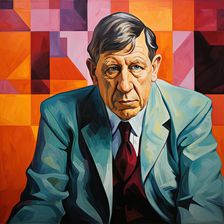 AI IMAGE - Portrait of W H Auden, c1960s, (2023). Creator: Heritage Images