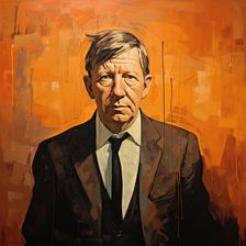 AI IMAGE - Portrait of W H Auden, c1960s, (2023). Creator: Heritage Images