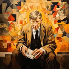 AI IMAGE - Portrait of W H Auden, c1960s, (2023). Creator: Heritage Images