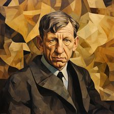 AI IMAGE - Portrait of W H Auden, c1960s, (2023). Creator: Heritage Images