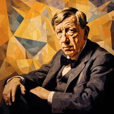 AI IMAGE - Portrait of W H Auden, c1960s, (2023). Creator: Heritage Images