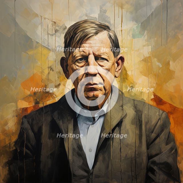 AI IMAGE - Portrait of W H Auden, c1970s, (2023). Creator: Heritage Images.