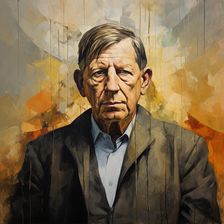 AI IMAGE - Portrait of W H Auden, c1970s, (2023). Creator: Heritage Images