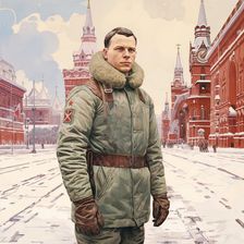 AI IMAGE - Portrait of Yuri Gagarin, 1960s, (2023). Creator: Heritage Images