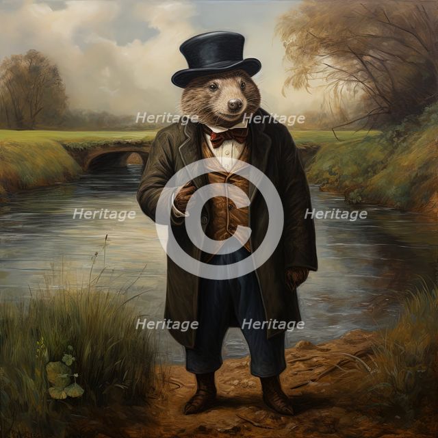 AI IMAGE - Ratty from The Wind in the Willows, 2023. Creator: Heritage Images.
