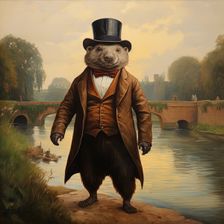 AI IMAGE - Ratty, from "The Wind in the Willows", 2023. Creator: Heritage Images