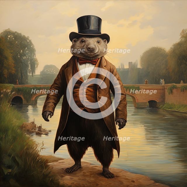 AI IMAGE - Ratty, from "The Wind in the Willows", 2023. Creator: Heritage Images.