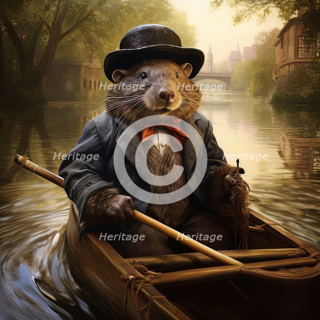 AI IMAGE - Ratty from The Wind in the Willows, 2023. Creator: Heritage Images.