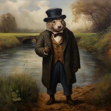 AI IMAGE - Ratty from The Wind in the Willows, 2023. Creator: Heritage Images