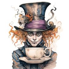 AI IMAGE - The Mad Hatter, from "Alice in Wonderland", 2023. Creator: Heritage Images