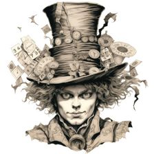 AI IMAGE - The Mad Hatter, from "Alice in Wonderland", 2023. Creator: Heritage Images