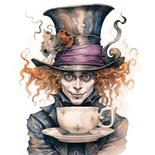 AI IMAGE - The Mad Hatter, from "Alice in Wonderland", 2023. Creator: Heritage Images
