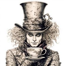 AI IMAGE - The Mad Hatter, from "Alice in Wonderland", 2023. Creator: Heritage Images