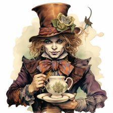 AI IMAGE - The Mad Hatter, from "Alice in Wonderland", 2023. Creator: Heritage Images