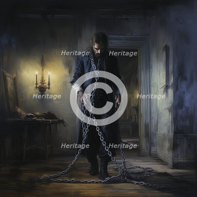 AI IMAGE - The Ghost of Jacob Marley, 2023. Creator: Heritage Images.