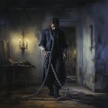 AI IMAGE - The Ghost of Jacob Marley, 2023. Creator: Heritage Images