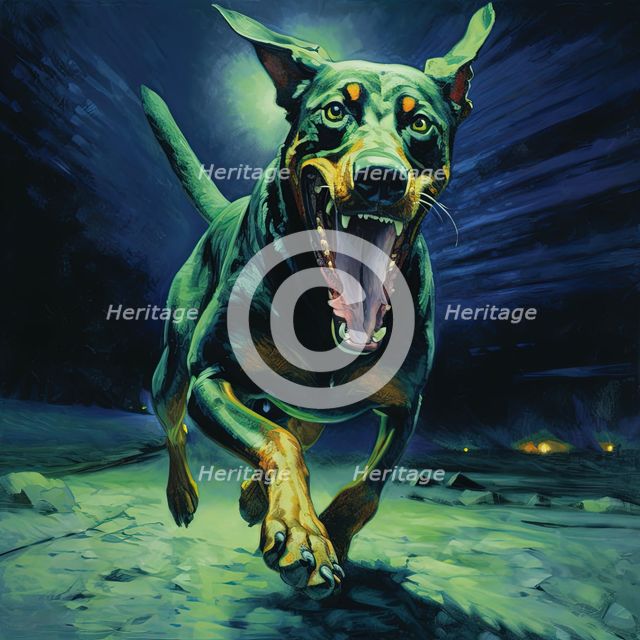AI IMAGE - The Hound of the Baskervilles, 2023. Creator: Heritage Images.
