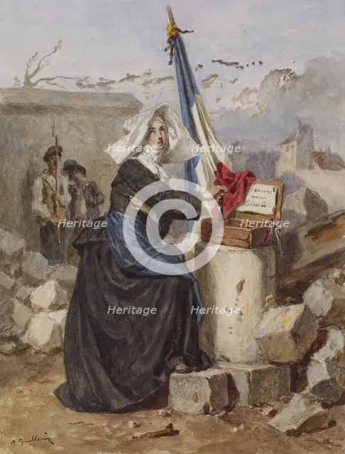 Aid for the Wounded (Sister of Charity), c1865. Creator: Alexandre-Marie Guillemin.