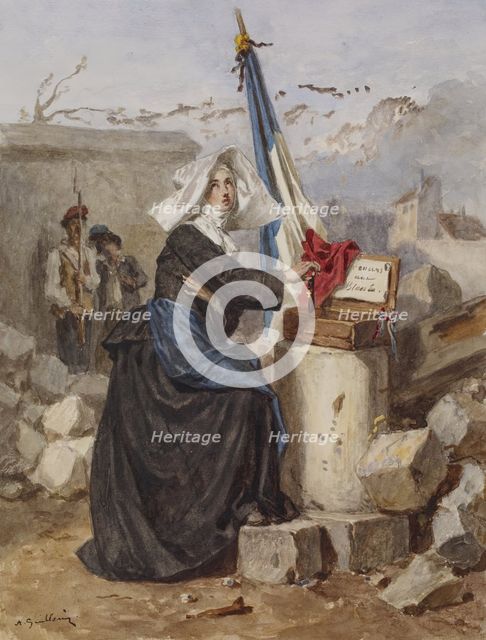 Aid for the Wounded (Sister of Charity), c1865. Creator: Alexandre-Marie Guillemin.