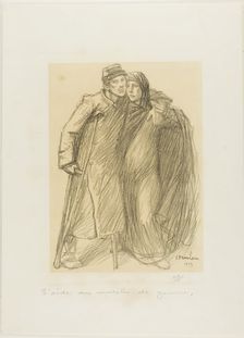 Aid to Those Mutilated in the War, plate one from Actualités, 5570. Creator: Theophile Alexandre Steinlen