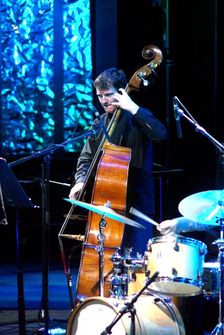 Aidan O'Donnell, jazz musician, Brecon, 2000. Artist: Brian O'Connor