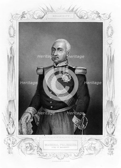 Aimable Jean Jacques Pelissier, duke of Malakoff, marshal of France, 19th century. Creator: Daniel John Pound.